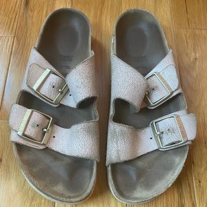 Rose gold Birkenstocks